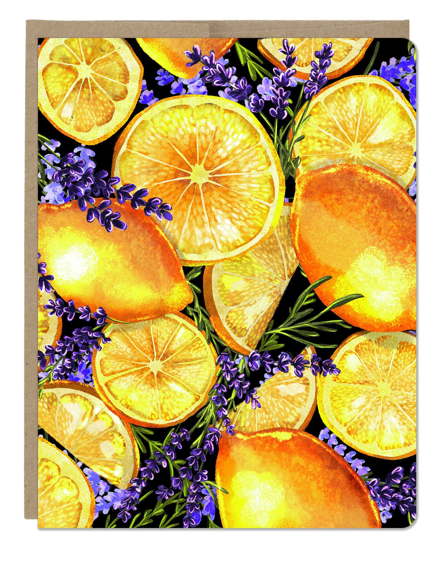 Lemons And Lavender Greeting Card