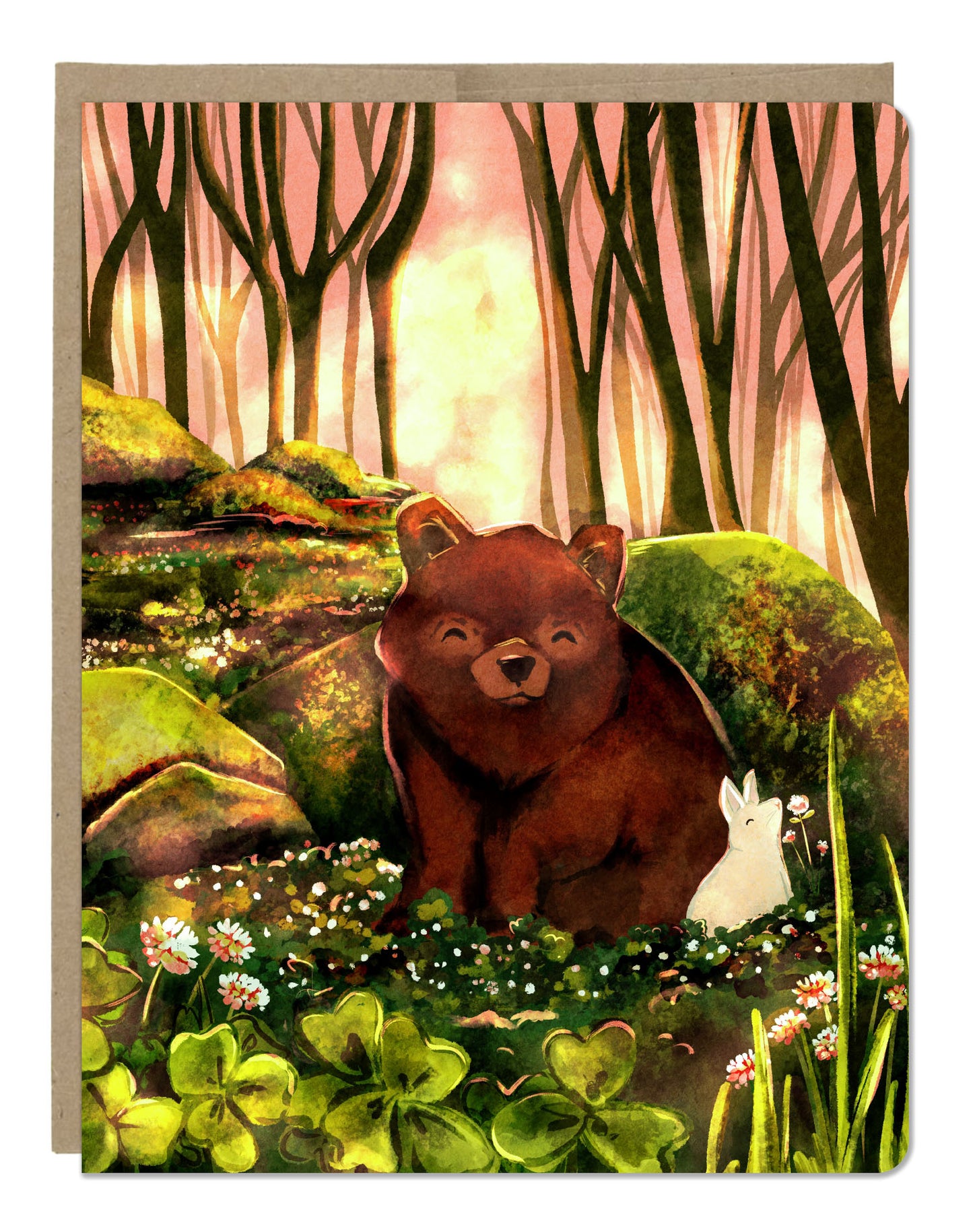 Bear and Bunny Greeting Card