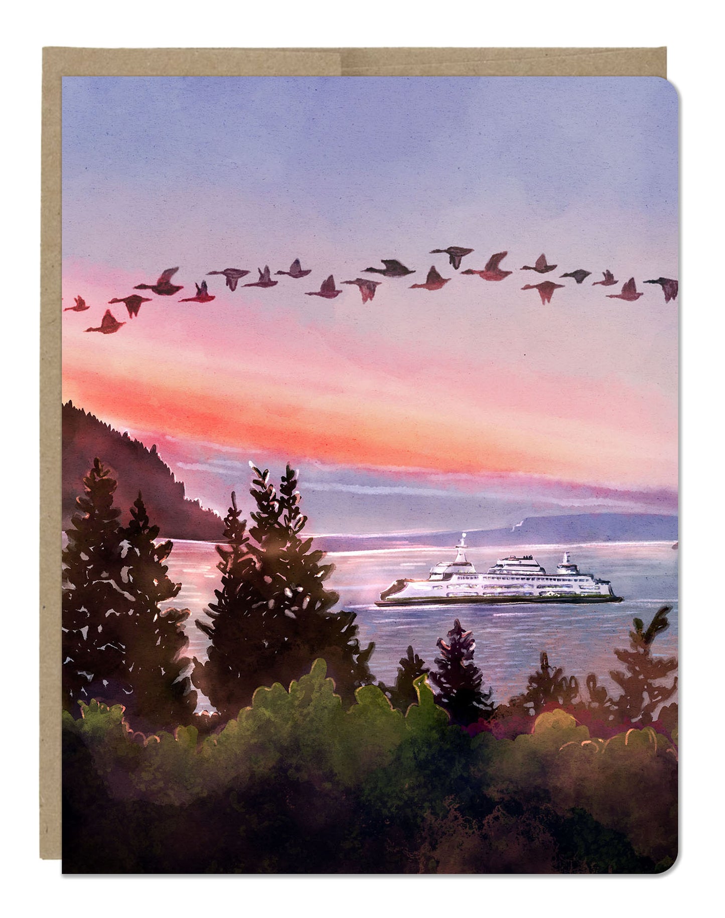 Ferry Morning Greeting Card