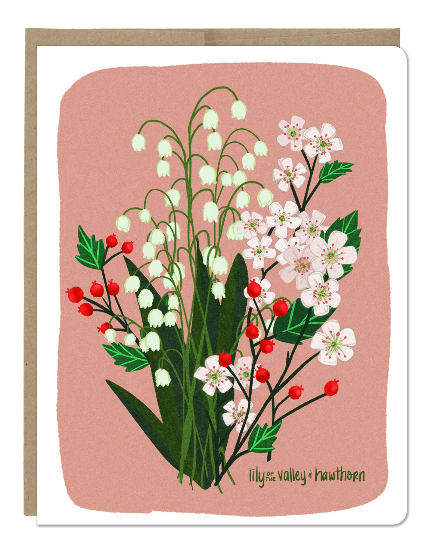 May Birth Month Flower Lily of the Valley / Hawthorn