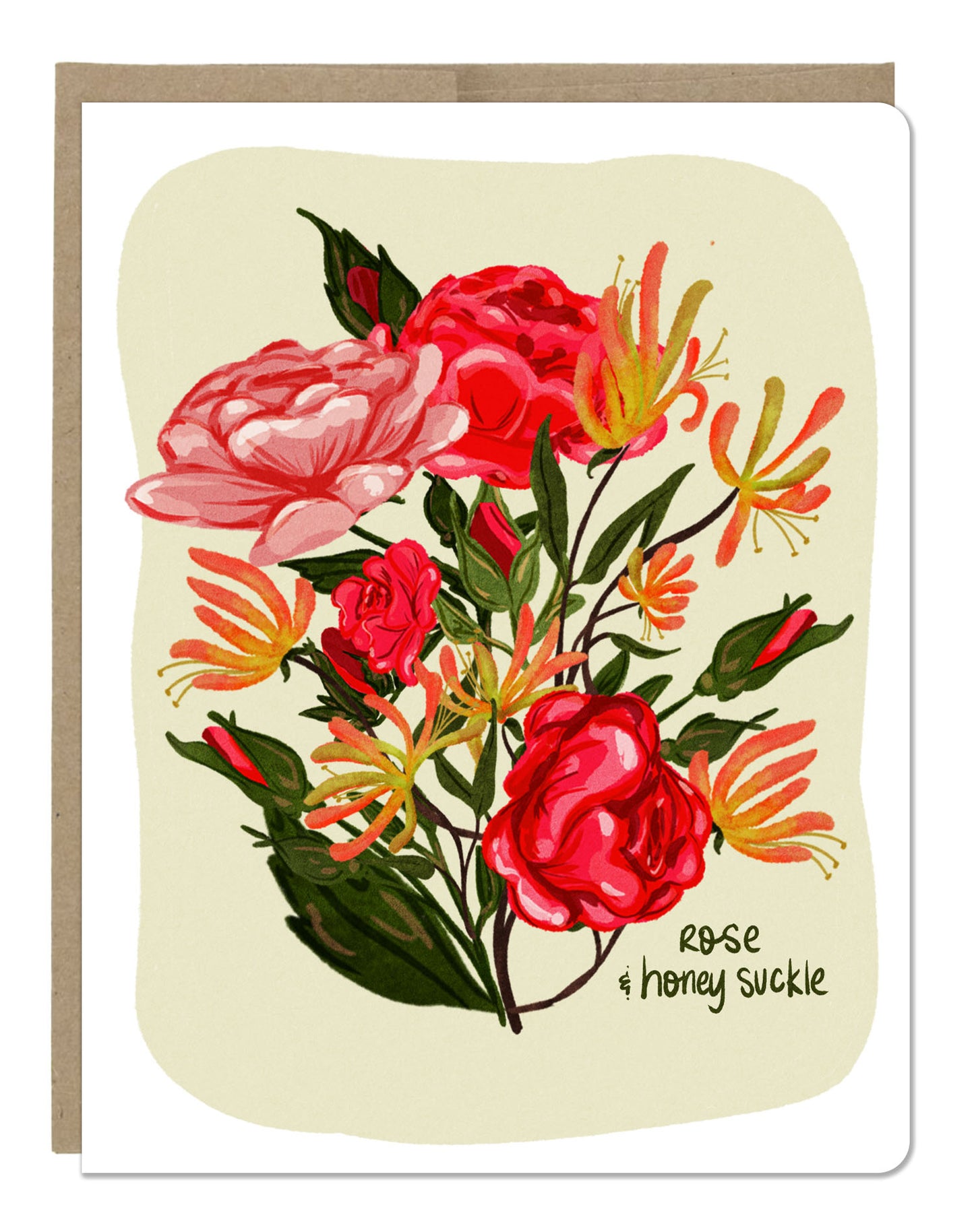 June Birth Month Flower Rose / Honey Suckle