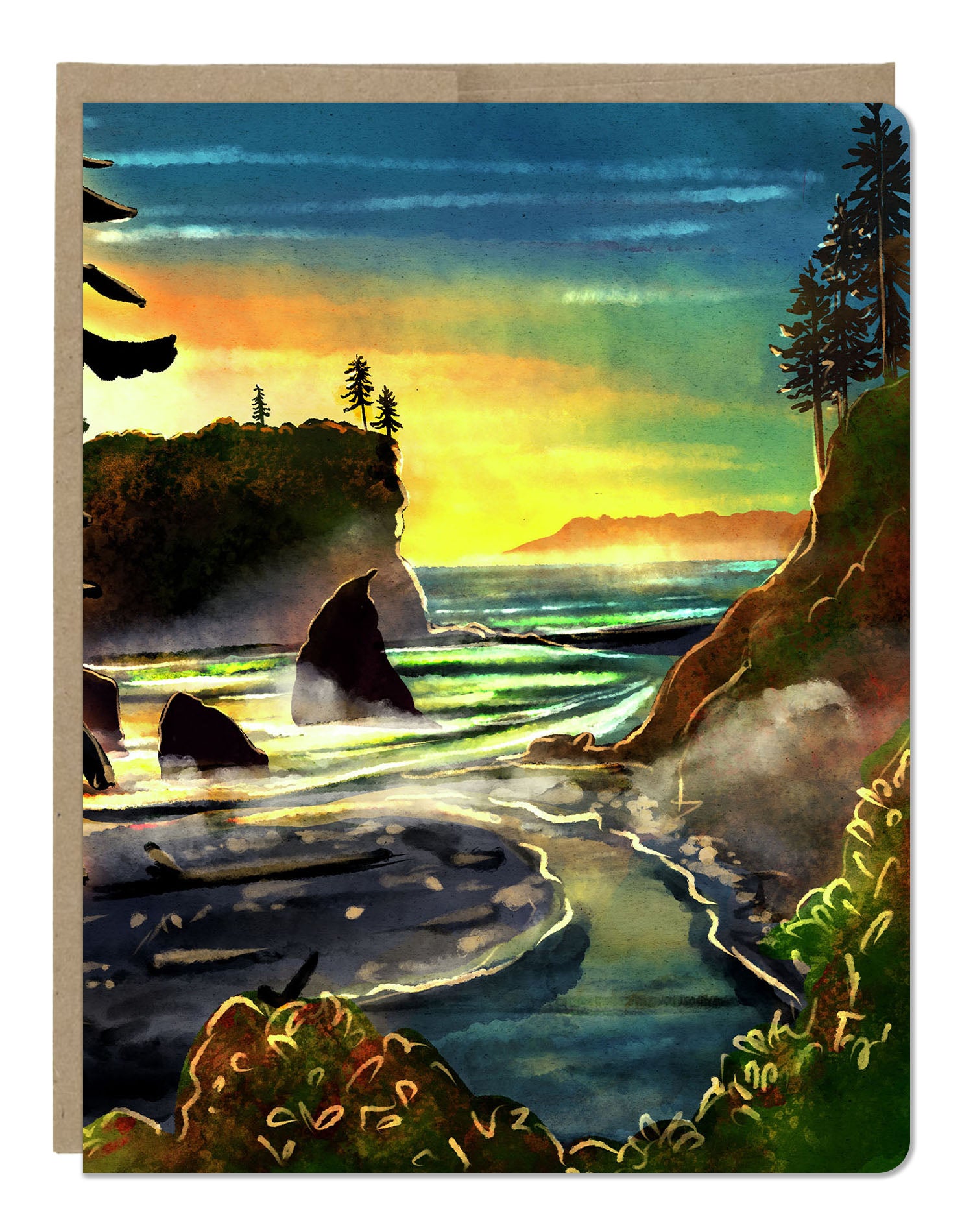Ruby Beach Greeting Card – Rad Alex