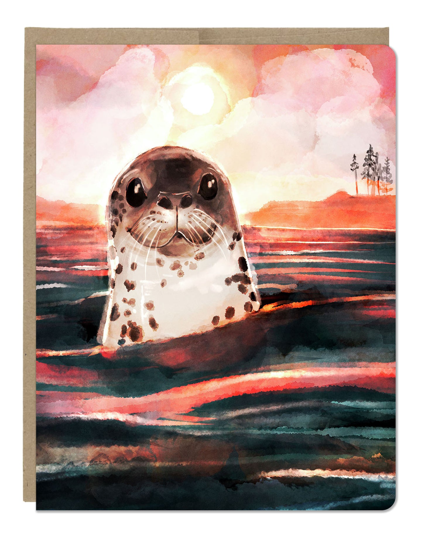 Harbor Seal Greeting Card