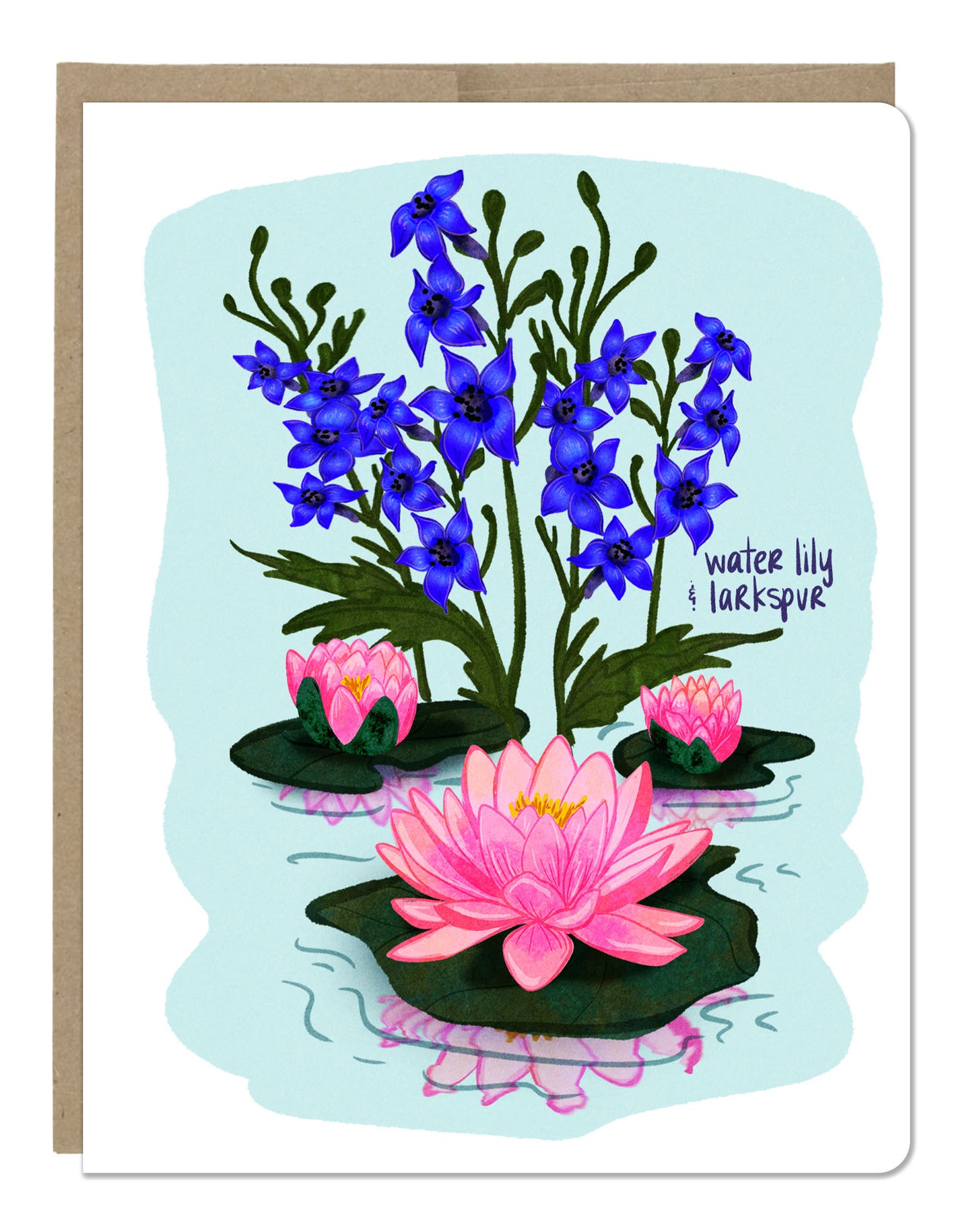 July Birth Month Flower Water Lily/Larkspur
