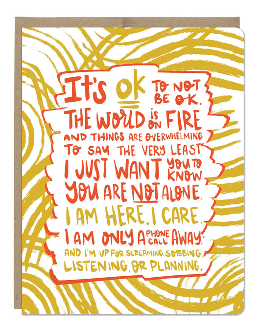 It's Ok To Not Be Ok Greeting Card